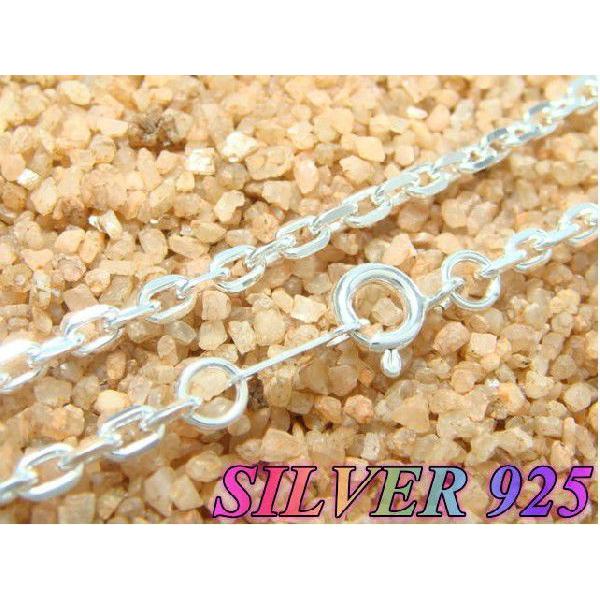 シルバー925 4面カットアズキチェーン 2.7mm×50cm sv925ネックレス