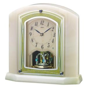 SEIKO アーチ型置時計 花柄 電波 SEIKO アーチ型置時計 花柄 電波