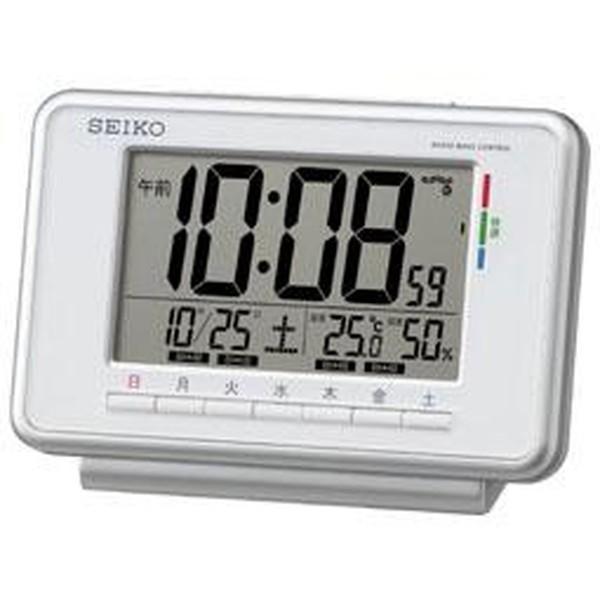 SEIKO セイコー 目覚まし時計 電波 デジタル ウィークリーアラーム カレンダー 快適度 温度 ...