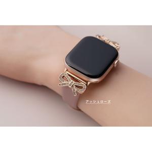アップルウォッチ バンド レディース リボン ...の詳細画像3