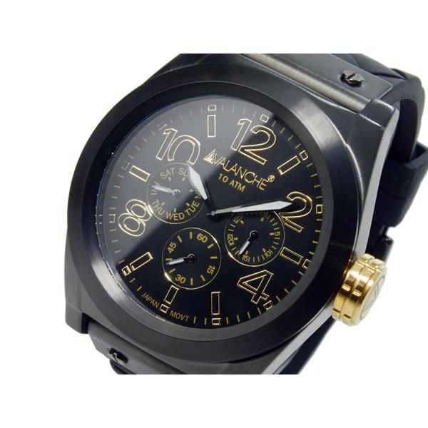 アバランチ クオーツ メンズ 腕時計 AV1027-BKBK ブラック AVALANCHE