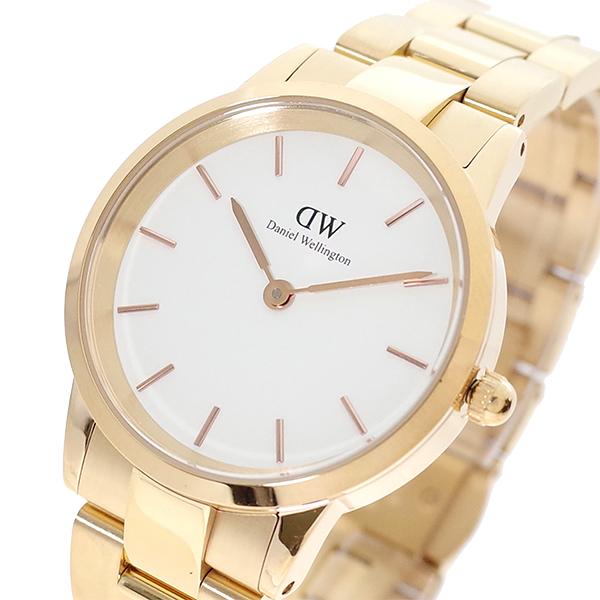 ダニエルウェリントン 腕時計 ICONIC LINK 32 DW00100211 ホワイト ローズゴ...