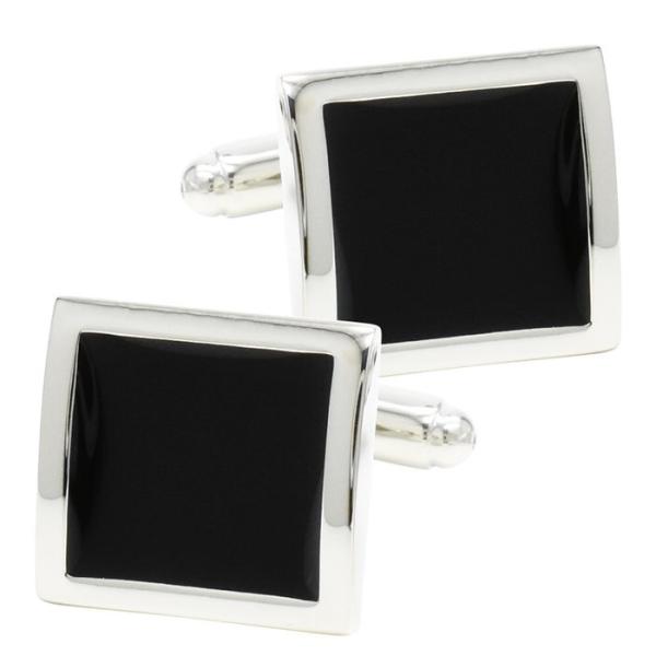 カフス スクエア ブラック カフスリンクス メンズ 紳士 結婚式 ビジネス 付け方 プレゼント 彼氏...