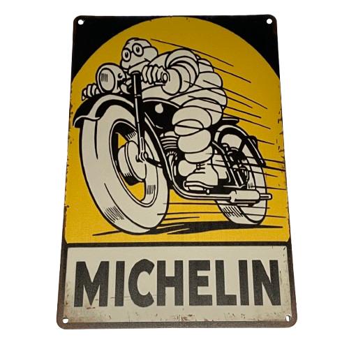 ヴィンテージ風 スチール看板 MICHELIN ミシュラン ビバンダム アメリカン雑貨 ブリキ看板 ...