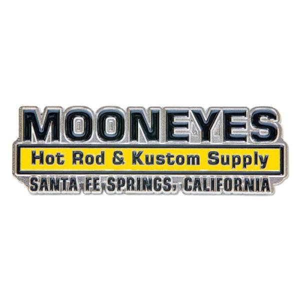 ムーンアイズ MOONEYES エンブレム [MG078S] スティール製 MOONEYESロゴ 定...