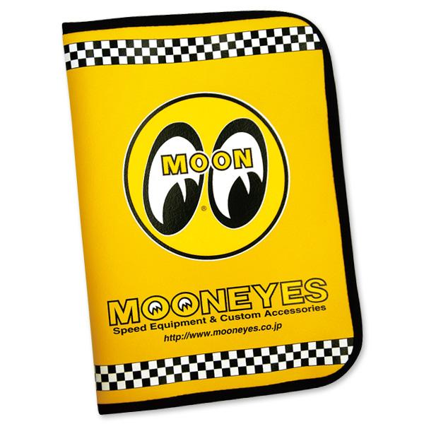 ムーンアイズ MOONEYES MOON EYEBALL チェッカー タイトル ホルダー【車検証入れ...