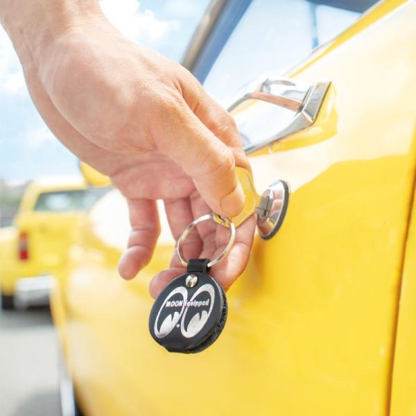 ムーンアイズ MOONEYES MOON Equipped ラウンド レザー キーリング [MKR1...