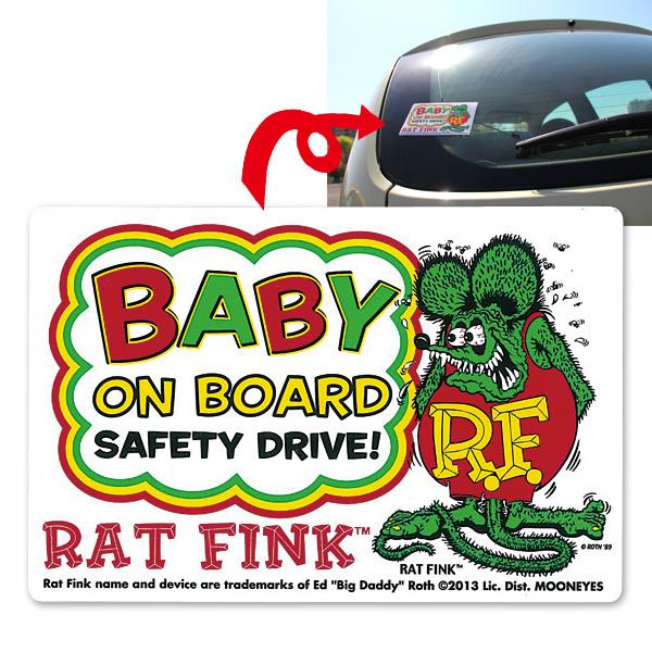 ラット フィンク ベビー オン ボード ステッカー Rat Fink MOONEYES ムーンアイズ