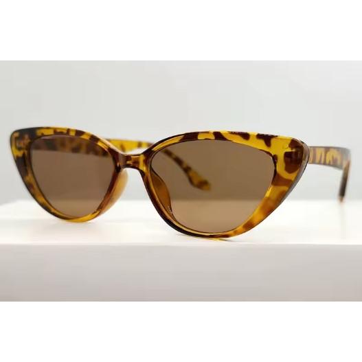 レオパード キャッツアイ UVカット サングラス レオパード×ブラウンレンズ［SG-02］ヒョウ柄 ...