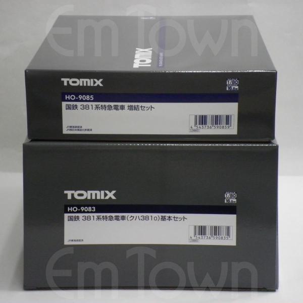【9両まとめて】TOMIX 国鉄 381系特急電車(クハ381-0)基本セット(HO-9083)＋増...