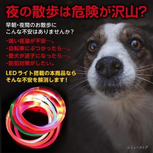 首輪 犬 光る おしゃれ 猫 LEDライト U...の詳細画像3