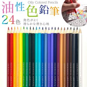 色鉛筆 24色 セット 油性 父の日 プレゼント 実用的 子供 小学生 中学生 お絵かき 大人の塗り絵 画材セット