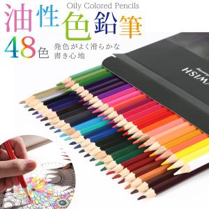 色鉛筆 48色 セット 油性 父の日 プレゼント 実用的 子供 小学生 中学生 お絵かき 大人の塗り絵 画材セット 金 銀