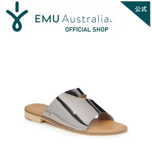 EMU Australia 公式 エミュ Ginini Mirror サンダル 本革 ぺたんこ レディースメ ンズ シルバー 春夏 正規 通販｜emuaustralia