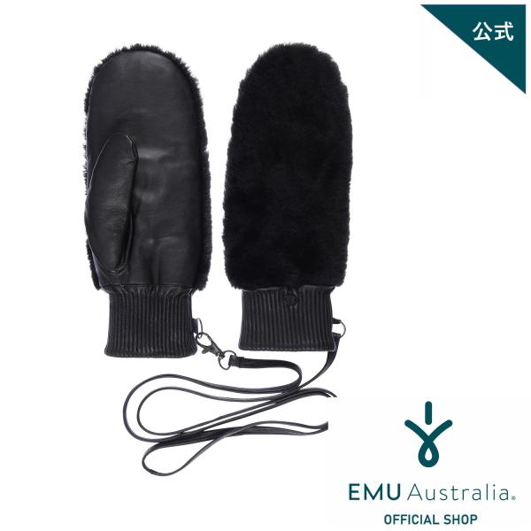 EMU Australia エミュ Nicki Mittens 手袋 シープスキン ボア ファー レ...