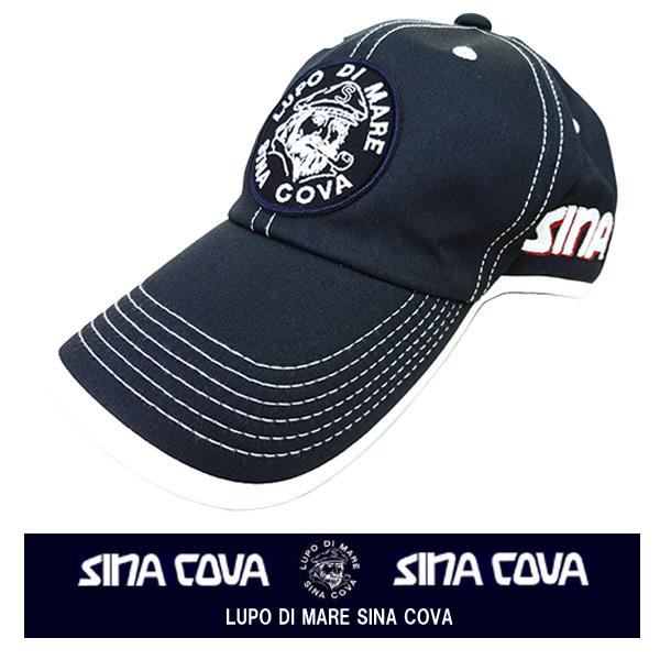 ・シナコバ ドギーキャップ（ポケッタブル）(紺）メンズ ゴルフ 帽子 ロゴ刺繍 SINA COVA定...