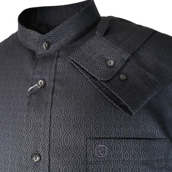 ・ヴィンチ (3L) 5０%OFF 長袖 スタンドカラーシャツ 2025新作 春夏 メンズ ポリエス...