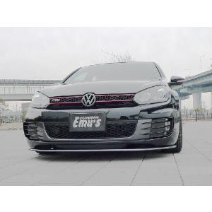 エムズ GOLF/ゴルフ6 GTI フロントリップスポイラー2点セット(メインFRP)Ver.1｜emusengineering