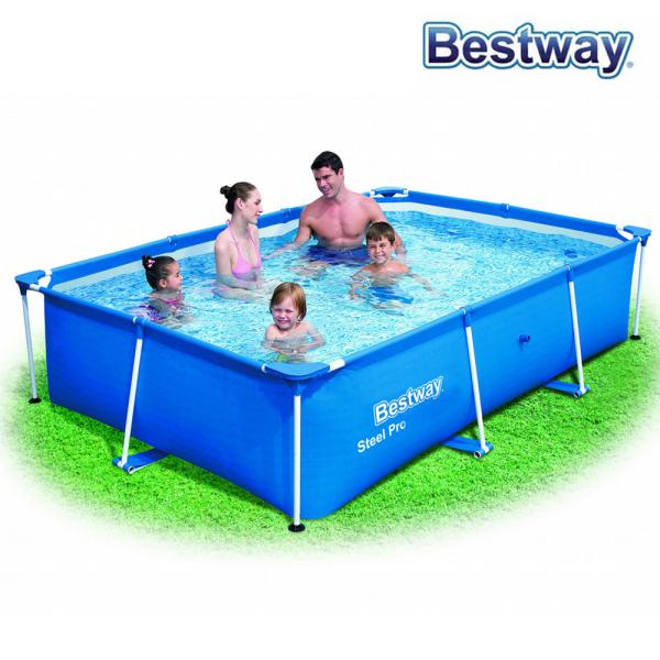 Bestway 56404 ビニールプール 300cm×201cm×66cm　ビッグプ−ル 空気入れ...