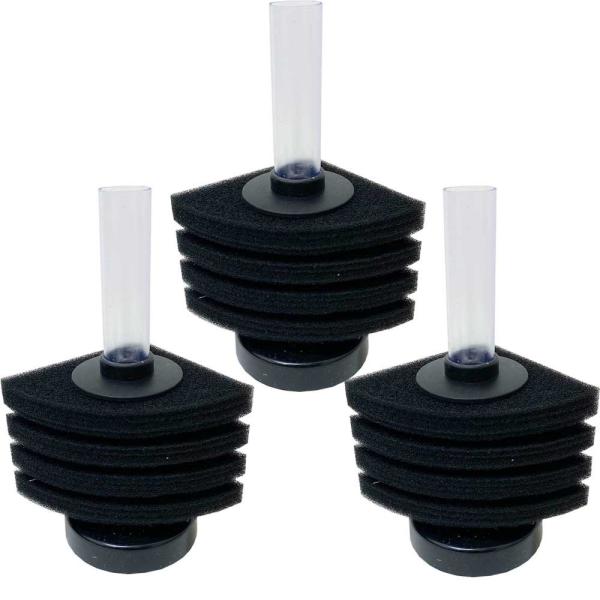 バイオスポンジフィルター XY-2890 3個セット 投げ込み式 手軽で高性能 水中フィルター エア...