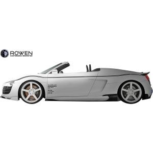 【M's】 アウディ R8 スパイダー 5.2 V10 前期 (2010.10-2013.03) ROWEN サイドステップ 左右 ／／ 42BUJF ロエン エアロ パーツ アールエイト 1A007J00｜emuzu-international