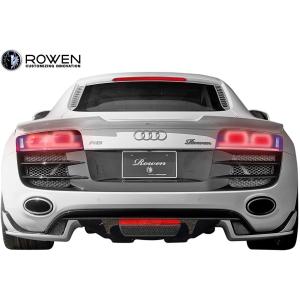 【M's】 アウディ R8 クーペ 5.2 V10 前期 (2009.04-2013.03) ROWEN リアアンダーエクステンション ／ AUDI COUPE 42CTYF FRP ロエン エアロ パーツ 1A007P00｜emuzu-international