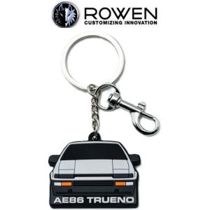 86 【M's】 ROWEN AE86 TRUENO Rubber Keyring 8TR007 キーホルダー