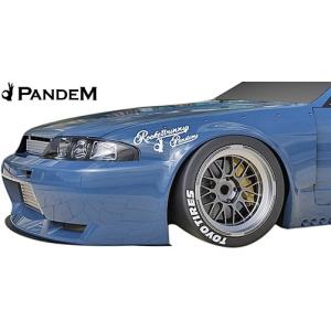 【M's】 NISSAN R33 スカイライン GT-R (1995y-1998y) PANDEM フロントフェンダー 左右 ／／ パンデム FRP 外装 改造 カスタム ワイド オバフェン