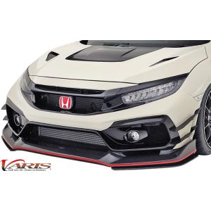 【M's】ホンダ FK8 シビック タイプR (2017.9-) VARIS ARISING-II フロントバンパー 4pcs FRP+CARBON カーボン バリス エアロ CIVIC TYPE-R VAHO020 VAHO-020｜emuzu-international