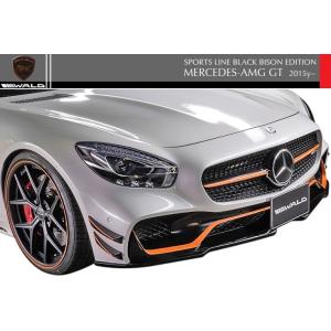 【M's】C190 メルセデス AMG-GT（2015y-）WALD フロントバンパースポイラー（FRPver）／／正規品 ヴァルド バルド SPORTS LINE Black Bison Edition｜emuzu-international