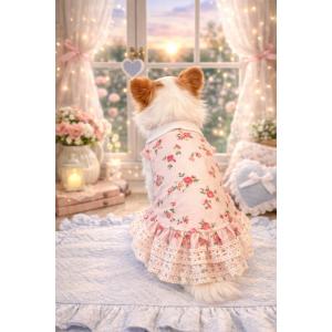 EMYLAND（エミーランド） 犬服 小型犬 ワンピース 春夏 花柄 レース