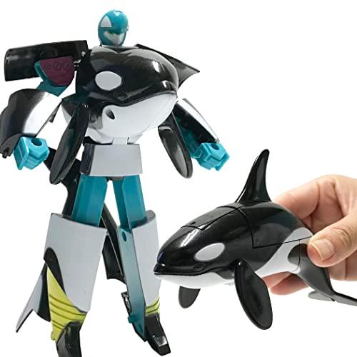 かっこいいぞ!変形するシャチロボット シャチ 変形ロボット 立体パズル ロボット おもちゃ (シャチ...