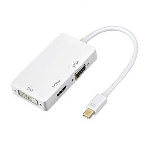 リタプロショップ Mini Displayport to DVI/VGA/HDMI 変換アダプター ホワイト
