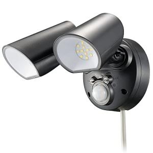 オーム電機 monban LEDセンサーライト 屋外用 人感センサー 自動点灯 2灯 LS-AS2000K4-K 06-4288 OHM
