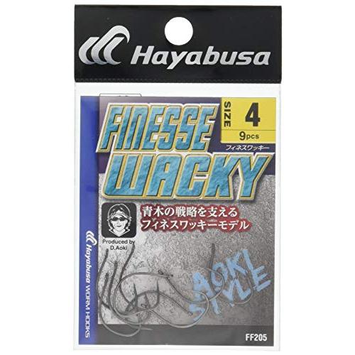 ハヤブサ(Hayabusa) ワームフック フィネスワッキー 4号 9本 ブラックニッケル FF20...