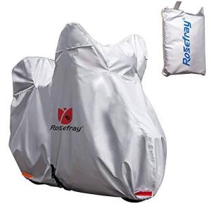 Rosefray バイクカバー L-BOX 210cmまで対応 スマートサイズ 高機能 撥水 UVカット 大型 車体カバー 風飛び防止 鍵穴付 収納袋