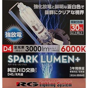 レーシング ギア (RACING GEAR) 純正交換HIDバルブ SPARK LUMEN+ D4S/D4R共用 6000K RGH-RB8