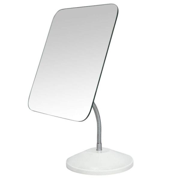YEAKE 鏡 卓上 大きめ 高さ調整 スタンドミラー 手鏡置き鏡可能スタンドミラー 360°回転式...