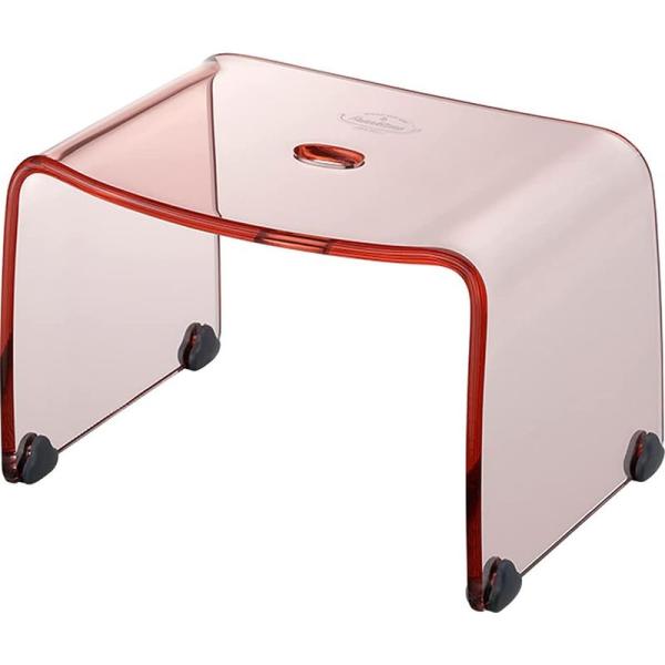 リス 風呂椅子 フランクタイム クリアピンク バスチェアー S 高さ 20cm