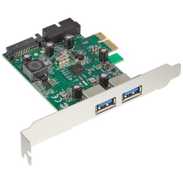 玄人志向 STANDARDシリーズ PCI-Express接続 USB3.0外部2ポート増設カード ...