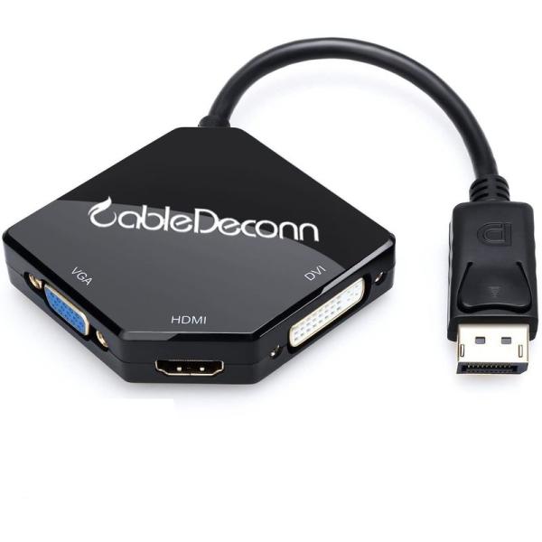 CableDeconn DisplayPort HDMI VGA DVI 変換 アダプター 最大解像...