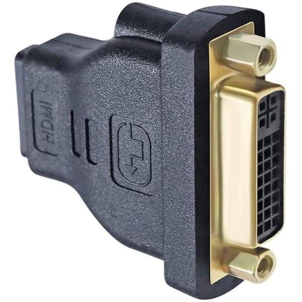 DTECH HDMI メス DVI 29pin メス 変換 アダプター 双方向伝送 DVI-I ( ...