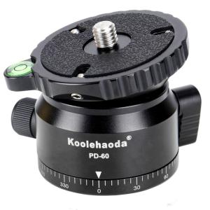 Koolehaoda 三脚レベリングベースカメラレベラー、傾斜15°、3/8 "ネジ、オフセット水準器、ビデオヘッド、三脚、一脚用360°パ｜en-office