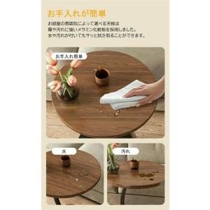 木製 サイド テーブル ソファー テーブル デ...の詳細画像2