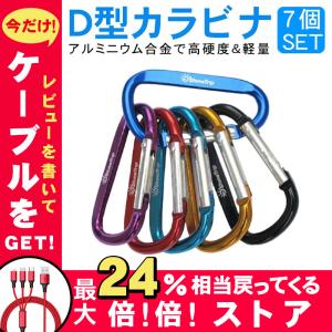 カラビナ D型 7個セット アウトドア 登山 キャンプ
