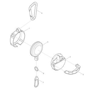 【部品】 リング (39762) パーツNo.6 [第一精工 カラビナリール+マイクロケース ダークアース]