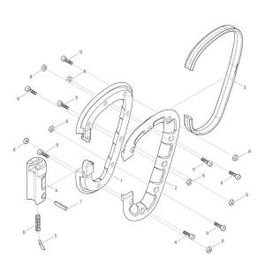 【部品】 スプリング板 (39741) パーツNo.5 [第一精工 カラビナキッター ブラック]