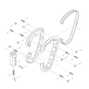 【部品】 バネ (59180) パーツNo.6 [第一精工 カラビナキッター フォリッジグリーン]