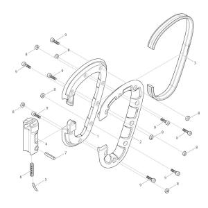 【部品】 スプリング板 (39741) パーツNo.5 [第一精工 カラビナキッター ダークアース]