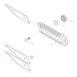 【部品】 ワッシャーM4x15 (59028) パーツNo.4 [第一精工 MCナイフ#55 ダークアース]